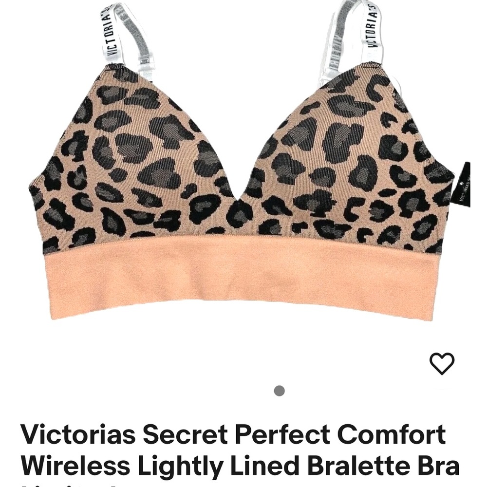 Set of 2 sport Bra bralette VS Victoria Secret Sport cheetah orange and fucsia